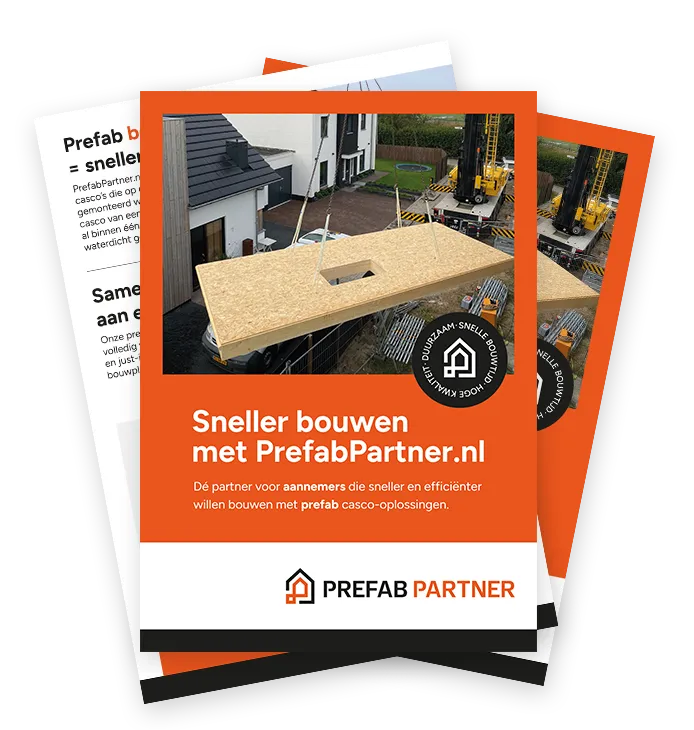 De particuliere en zakelijke folders van Prefab Partner